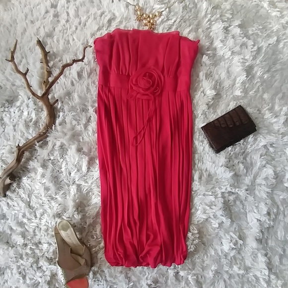 Tulip top bouncy red dress size 4 - Picture 2 of 7